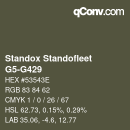 Code couleur: Standox Standofleet - G5-G429 | qconv.com