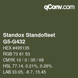 Color code: Standox Standofleet - G5-G432 | qconv.com