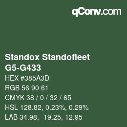 Color code: Standox Standofleet - G5-G433 | qconv.com