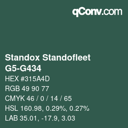 Color code: Standox Standofleet - G5-G434 | qconv.com