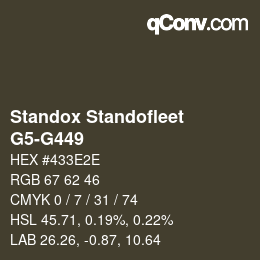 Color code: Standox Standofleet - G5-G449 | qconv.com