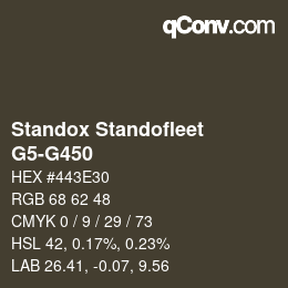 Color code: Standox Standofleet - G5-G450 | qconv.com