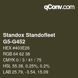 Color code: Standox Standofleet - G5-G452 | qconv.com