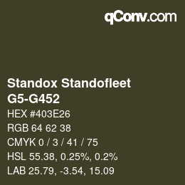 Code couleur: Standox Standofleet - G5-G452 | qconv.com