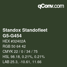 Color code: Standox Standofleet - G5-G454 | qconv.com