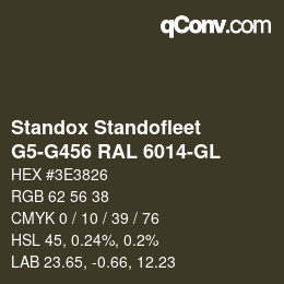 Color code: Standox Standofleet - G5-G456 RAL 6014-GL | qconv.com