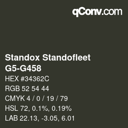 Color code: Standox Standofleet - G5-G458 | qconv.com