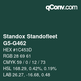 Color code: Standox Standofleet - G5-G462 | qconv.com