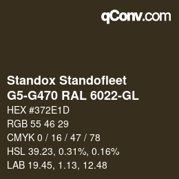 Color code: Standox Standofleet - G5-G470 RAL 6022-GL | qconv.com