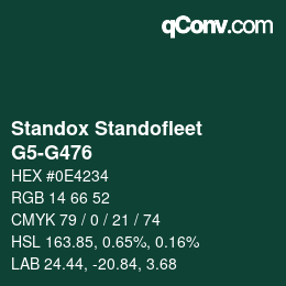 Color code: Standox Standofleet - G5-G476 | qconv.com