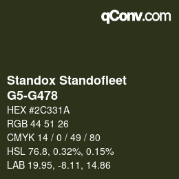 Color code: Standox Standofleet - G5-G478 | qconv.com