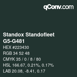 Color code: Standox Standofleet - G5-G481 | qconv.com