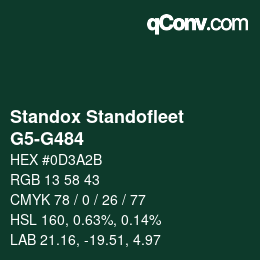 Color code: Standox Standofleet - G5-G484 | qconv.com