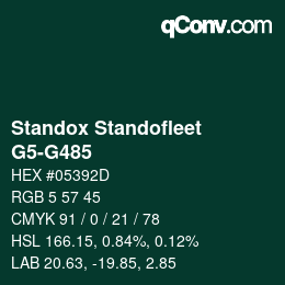 Color code: Standox Standofleet - G5-G485 | qconv.com