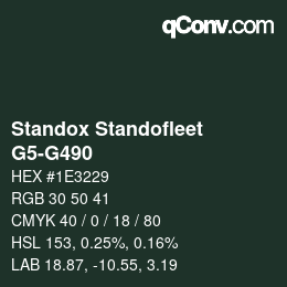 Color code: Standox Standofleet - G5-G490 | qconv.com