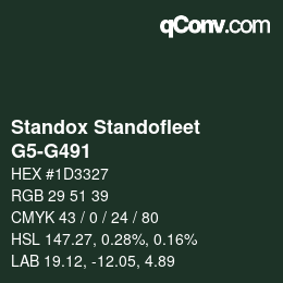 Color code: Standox Standofleet - G5-G491 | qconv.com