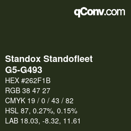 Color code: Standox Standofleet - G5-G493 | qconv.com