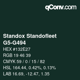 Color code: Standox Standofleet - G5-G494 | qconv.com