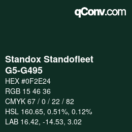 Color code: Standox Standofleet - G5-G495 | qconv.com
