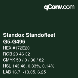 Color code: Standox Standofleet - G5-G496 | qconv.com