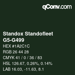 Color code: Standox Standofleet - G5-G499 | qconv.com