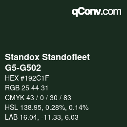 Color code: Standox Standofleet - G5-G502 | qconv.com
