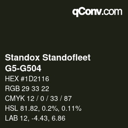 Color code: Standox Standofleet - G5-G504 | qconv.com