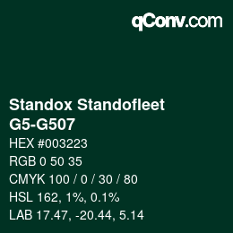 Code couleur: Standox Standofleet - G5-G507 | qconv.com