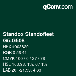 Color code: Standox Standofleet - G5-G508 | qconv.com