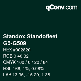 Code couleur: Standox Standofleet - G5-G509 | qconv.com