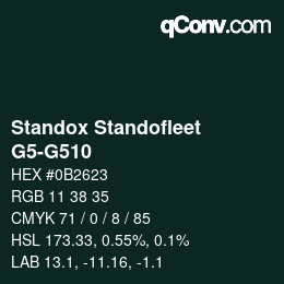 Code couleur: Standox Standofleet - G5-G510 | qconv.com