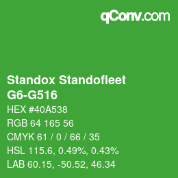 カラーコード: Standox Standofleet - G6-G516 | qconv.com