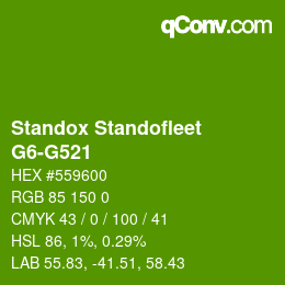 Farbcode: Standox Standofleet - G6-G521 | qconv.com