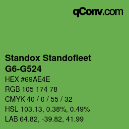 Código de color: Standox Standofleet - G6-G524 | qconv.com