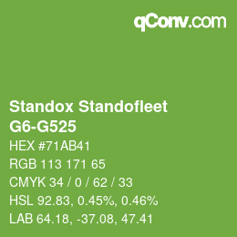 Código de color: Standox Standofleet - G6-G525 | qconv.com