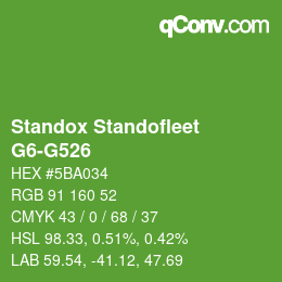 Código de color: Standox Standofleet - G6-G526 | qconv.com