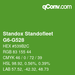 Code couleur: Standox Standofleet - G6-G528 | qconv.com