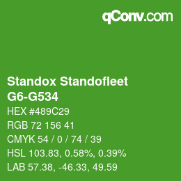 Código de color: Standox Standofleet - G6-G534 | qconv.com