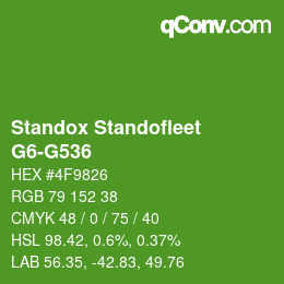 Farbcode: Standox Standofleet - G6-G536 | qconv.com