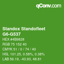 Código de color: Standox Standofleet - G6-G537 | qconv.com