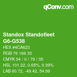 Farbcode: Standox Standofleet - G6-G538 | qconv.com