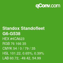 Color code: Standox Standofleet - G6-G538 | qconv.com