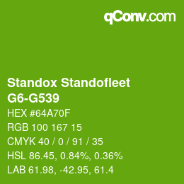 Code couleur: Standox Standofleet - G6-G539 | qconv.com