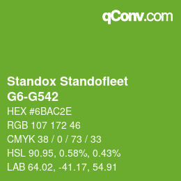 Farbcode: Standox Standofleet - G6-G542 | qconv.com