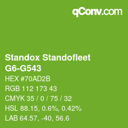 Color code: Standox Standofleet - G6-G543 | qconv.com