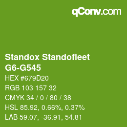 Color code: Standox Standofleet - G6-G545 | qconv.com