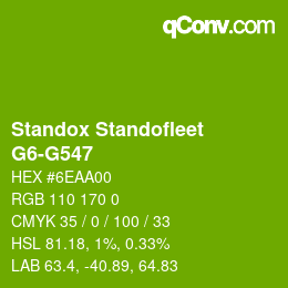 Código de color: Standox Standofleet - G6-G547 | qconv.com