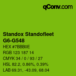 Farbcode: Standox Standofleet - G6-G548 | qconv.com