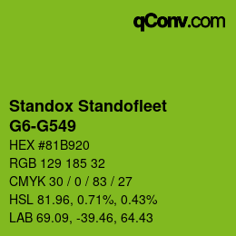 Color code: Standox Standofleet - G6-G549 | qconv.com