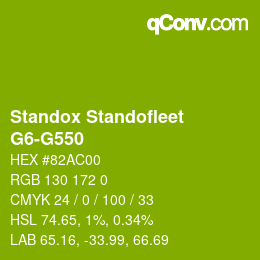 Farbcode: Standox Standofleet - G6-G550 | qconv.com